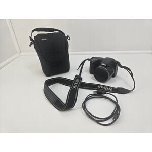 Nikon Coolpix L820 16MP Blk 30x Zoom Digital Camera Full HD SD Card Case TESTED